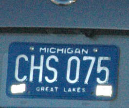 PhantomPlate Reflector Cover over a Michigan license plate